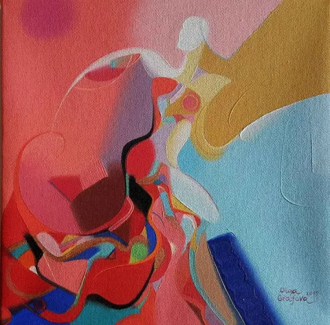 "isimsiz" eseri OLGA GRAFOVA DİLEK tarafından 2015 yılında 25x25 cm ölçülerinde Tuval üzeri akrilik boya tekniği ile yapılmıştır.