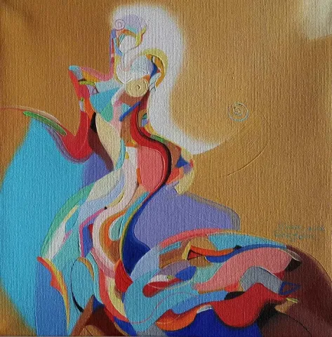 "isimsiz" eseri OLGA GRAFOVA DİLEK tarafından 2015 yılında 25x25 cm ölçülerinde Tuval üzeri akrilik boya tekniği ile yapılmıştır.