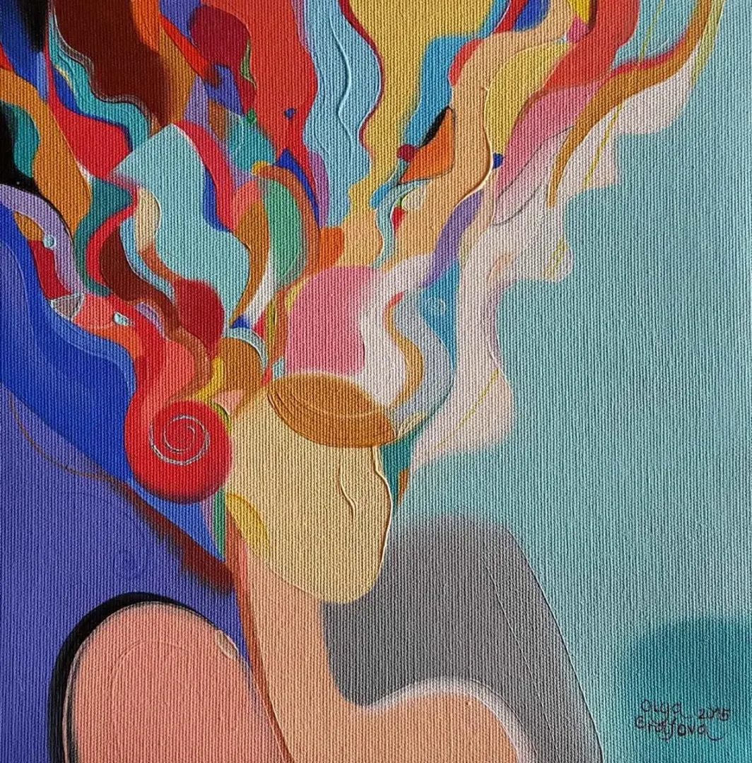 OLGA GRAFOVA DİLEK — “isimsiz”, 2015 "isimsiz" eseri OLGA GRAFOVA DİLEK tarafından 2015 yılında 25x25 cm ölçülerinde Tuval üzeri akrilik boya tekniği ile yapılmıştır.