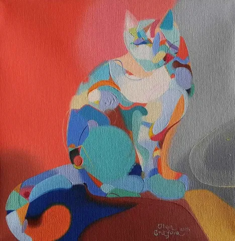 "isimsiz" eseri OLGA GRAFOVA DİLEK tarafından 2015 yılında 25x25 cm ölçülerinde Tuval üzeri akrilik boya tekniği ile yapılmıştır.