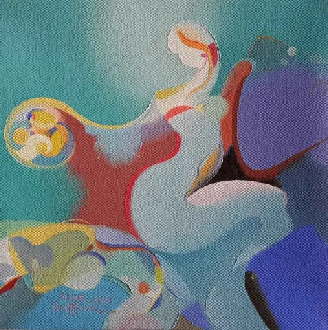 "isimsiz" eseri OLGA GRAFOVA DİLEK tarafından 2015 yılında 25x25 cm ölçülerinde Tuval üzeri akrilik boya tekniği ile yapılmıştır.