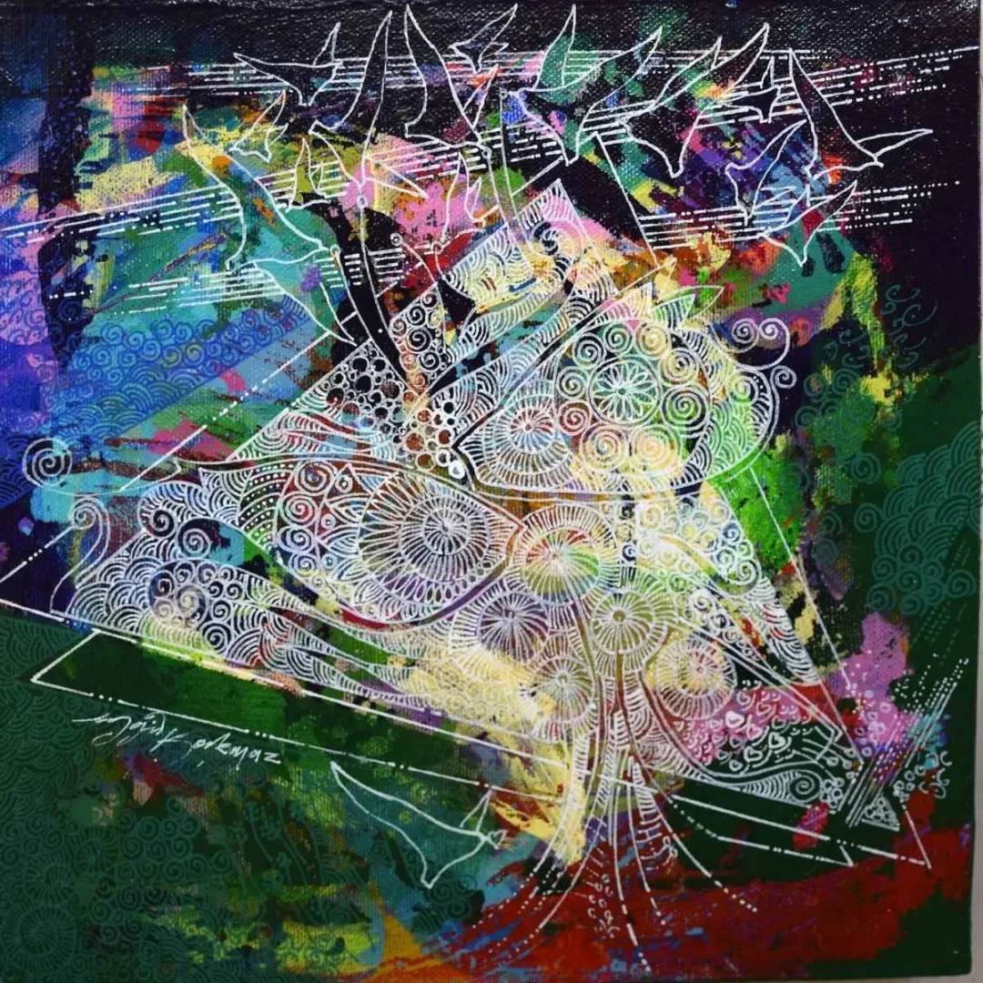 ENGİN KORKMAZ — “isimsiz”, 2015 "isimsiz" eseri ENGİN KORKMAZ tarafından 2015 yılında 25x25 cm ölçülerinde Tuval üzeri akrilik boya tekniği ile yapılmıştır.