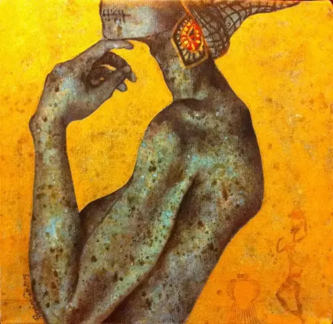 "isimsiz" eseri PARVİN GHORBANZADEH DİZAJİ tarafından 2015 yılında 25x25 cm ölçülerinde Tuval üzeri akrilik boya tekniği ile yapılmıştır.