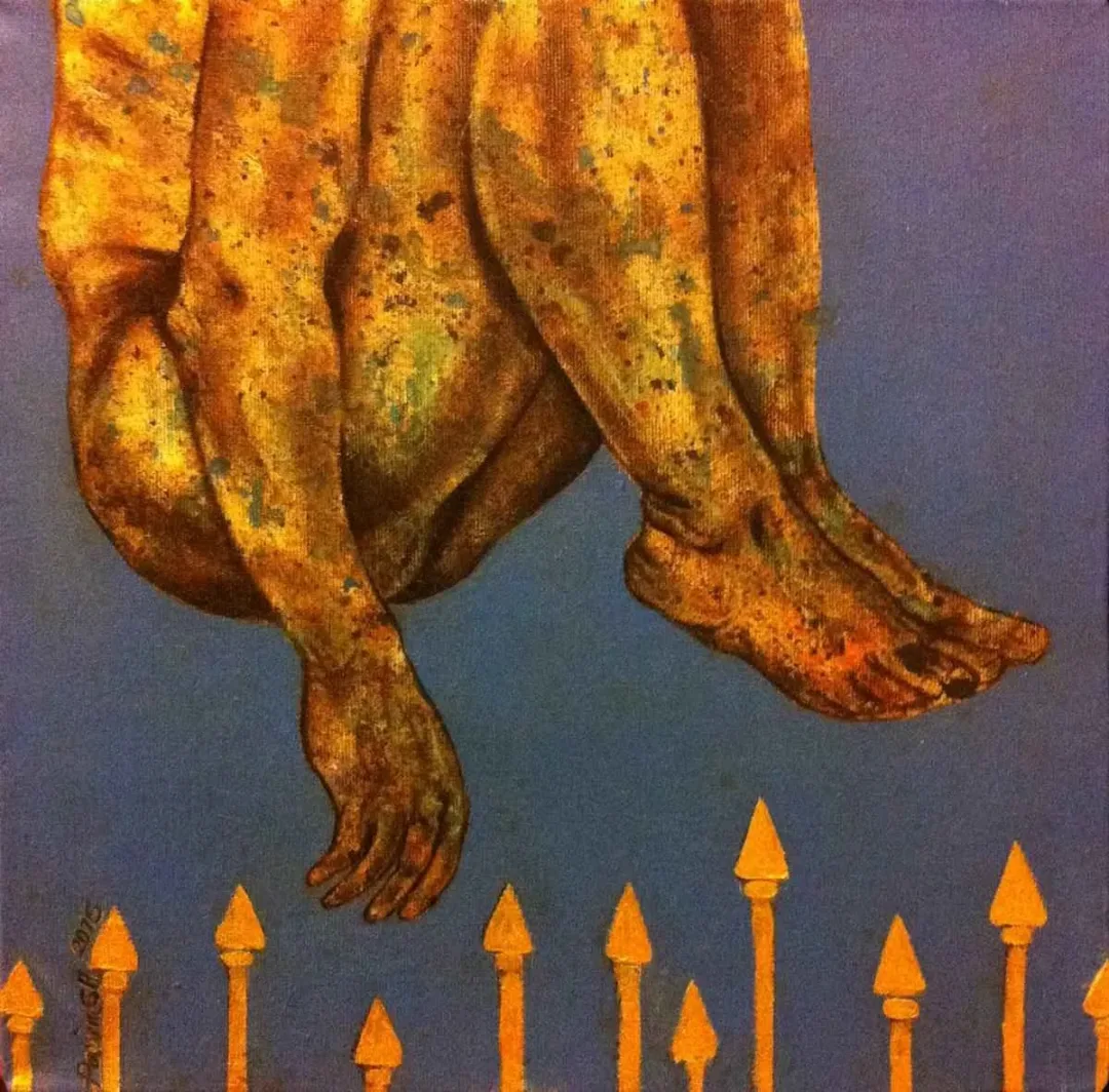 "isimsiz" eseri PARVİN GHORBANZADEH DİZAJİ tarafından 2015 yılında 25x25 cm ölçülerinde Tuval üzeri akrilik boya tekniği ile yapılmıştır.