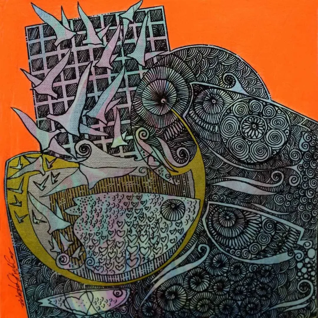 ENGİN KORKMAZ — “isimsiz”, 2015 "isimsiz" eseri ENGİN KORKMAZ tarafından 2015 yılında 25x25 cm ölçülerinde Tuval üzeri akrilik boya tekniği ile yapılmıştır.