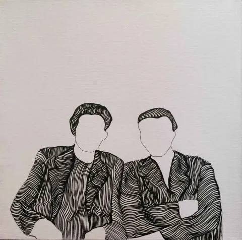 "isimsiz" eseri SEVİM KAYA tarafından 2015 yılında 25x25 cm ölçülerinde Tuval üzeri akrilik boya tekniği ile yapılmıştır.