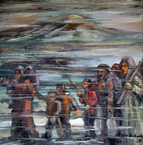 TOLGA BOZTOPRAK — “isimsiz”, 2015 "isimsiz" eseri TOLGA BOZTOPRAK tarafından 2015 yılında 25x25 cm ölçülerinde Tuval üzeri yağlı boya tekniği ile yapılmıştır.