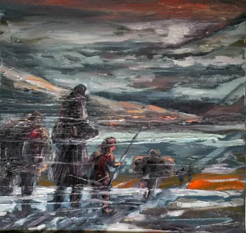 TOLGA BOZTOPRAK — “isimsiz”, 2015 "isimsiz" eseri TOLGA BOZTOPRAK tarafından 2015 yılında 25x25 cm ölçülerinde Tuval üzeri yağlı boya tekniği ile yapılmıştır.
