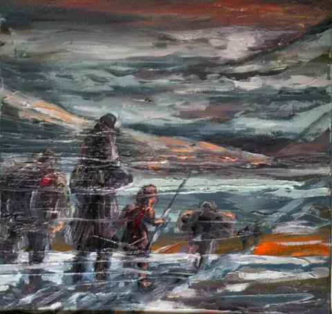 TOLGA BOZTOPRAK — “isimsiz”, 2015 "isimsiz" eseri TOLGA BOZTOPRAK tarafından 2015 yılında 25x25 cm ölçülerinde Tuval üzeri yağlı boya tekniği ile yapılmıştır.