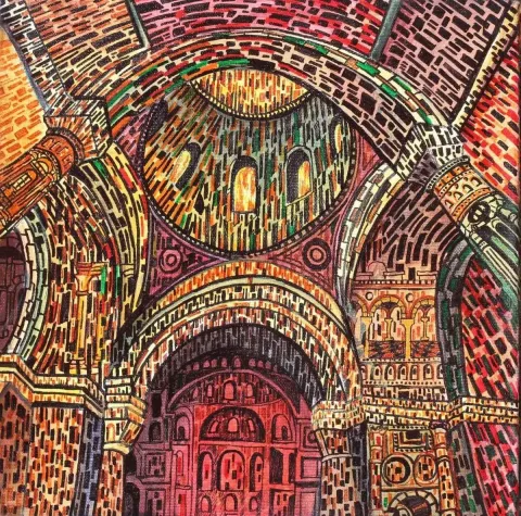 "isimsiz" eseri UĞUR ÖZEN tarafından 2015 yılında 25x25 cm ölçülerinde Tuval üzeri akrilik boya tekniği ile yapılmıştır.