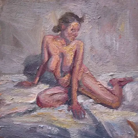 "isimsiz" eseri SERKAN VAROL tarafından 2015 yılında 25x25 cm ölçülerinde Tuval üzeri yağlı boya tekniği ile yapılmıştır.