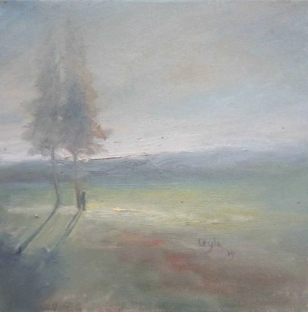 "isimsiz" eseri LEYLA KÜÇÜK tarafından 2015 yılında 25x25 cm ölçülerinde Tuval üzeri yağlı boya tekniği ile yapılmıştır.