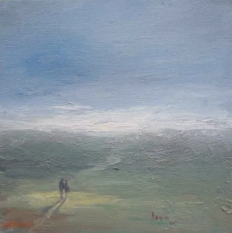 LEYLA KÜÇÜK — “isimsiz”, 2015 "isimsiz" eseri LEYLA KÜÇÜK tarafından 2015 yılında 25x25 cm ölçülerinde Tuval üzeri yağlı boya tekniği ile yapılmıştır.