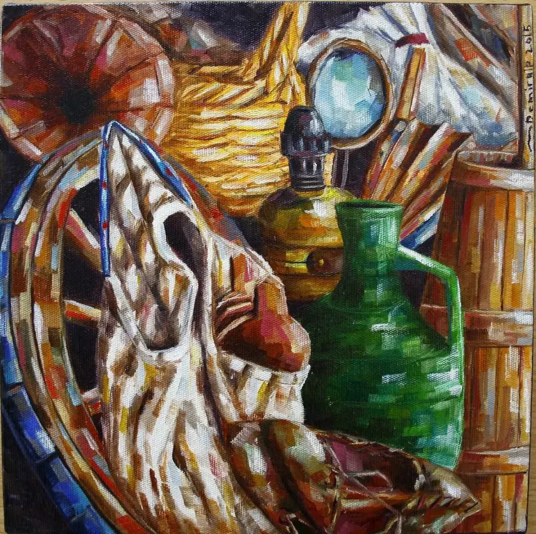 MEHMET DEMİRALP — “isimsiz”, 2015 "isimsiz" eseri MEHMET DEMİRALP tarafından 2015 yılında 25x25 cm ölçülerinde Tuval üzeri yağlı boya tekniği ile yapılmıştır.