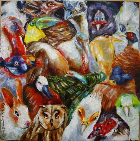 "isimsiz" eseri MEHMET DEMİRALP tarafından 2015 yılında 25x25 cm ölçülerinde Tuval üzeri yağlı boya tekniği ile yapılmıştır.