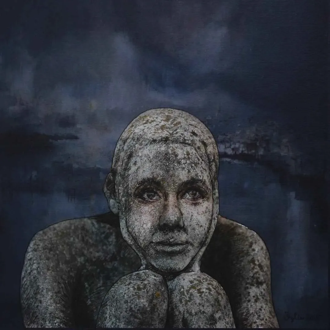 NECMETTİN ÖZLÜ — “isimsiz”, 2015 "isimsiz" eseri NECMETTİN ÖZLÜ tarafından 2015 yılında 25x25 cm ölçülerinde Tuval üzeri karışık teknik tekniği ile yapılmıştır.