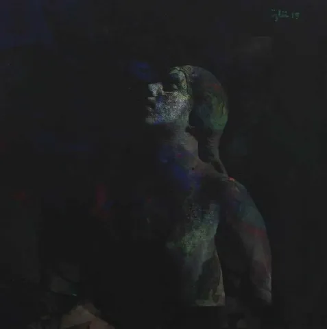 NECMETTİN ÖZLÜ — “isimsiz”, 2015 "isimsiz" eseri NECMETTİN ÖZLÜ tarafından 2015 yılında 25x25 cm ölçülerinde Tuval üzeri karışık teknik tekniği ile yapılmıştır.