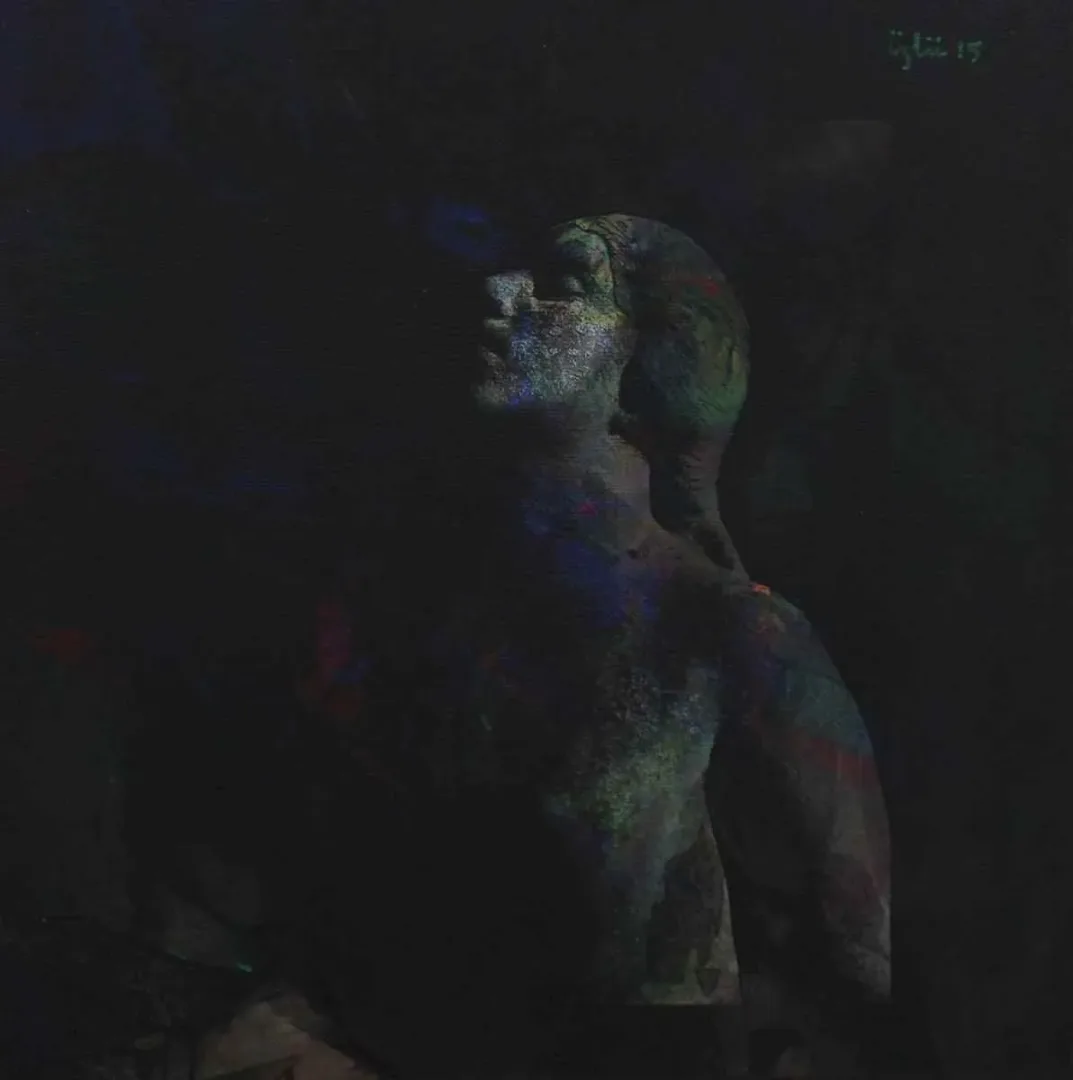 NECMETTİN ÖZLÜ — “isimsiz”, 2015 "isimsiz" eseri NECMETTİN ÖZLÜ tarafından 2015 yılında 25x25 cm ölçülerinde Tuval üzeri karışık teknik tekniği ile yapılmıştır.