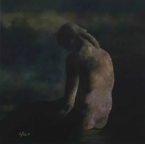 NECMETTİN ÖZLÜ — “isimsiz”, 2015 "isimsiz" eseri NECMETTİN ÖZLÜ tarafından 2015 yılında 25x25 cm ölçülerinde Tuval üzeri karışık teknik tekniği ile yapılmıştır.