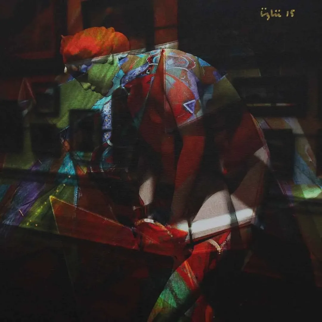 NECMETTİN ÖZLÜ — “isimsiz”, 2015 "isimsiz" eseri NECMETTİN ÖZLÜ tarafından 2015 yılında 25x25 cm ölçülerinde Tuval üzeri karışık teknik tekniği ile yapılmıştır.