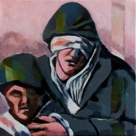 "isimsiz" eseri AHMET UZUNER tarafından 2015 yılında 25x25 cm ölçülerinde Tuval üzeri akrilik boya tekniği ile yapılmıştır.