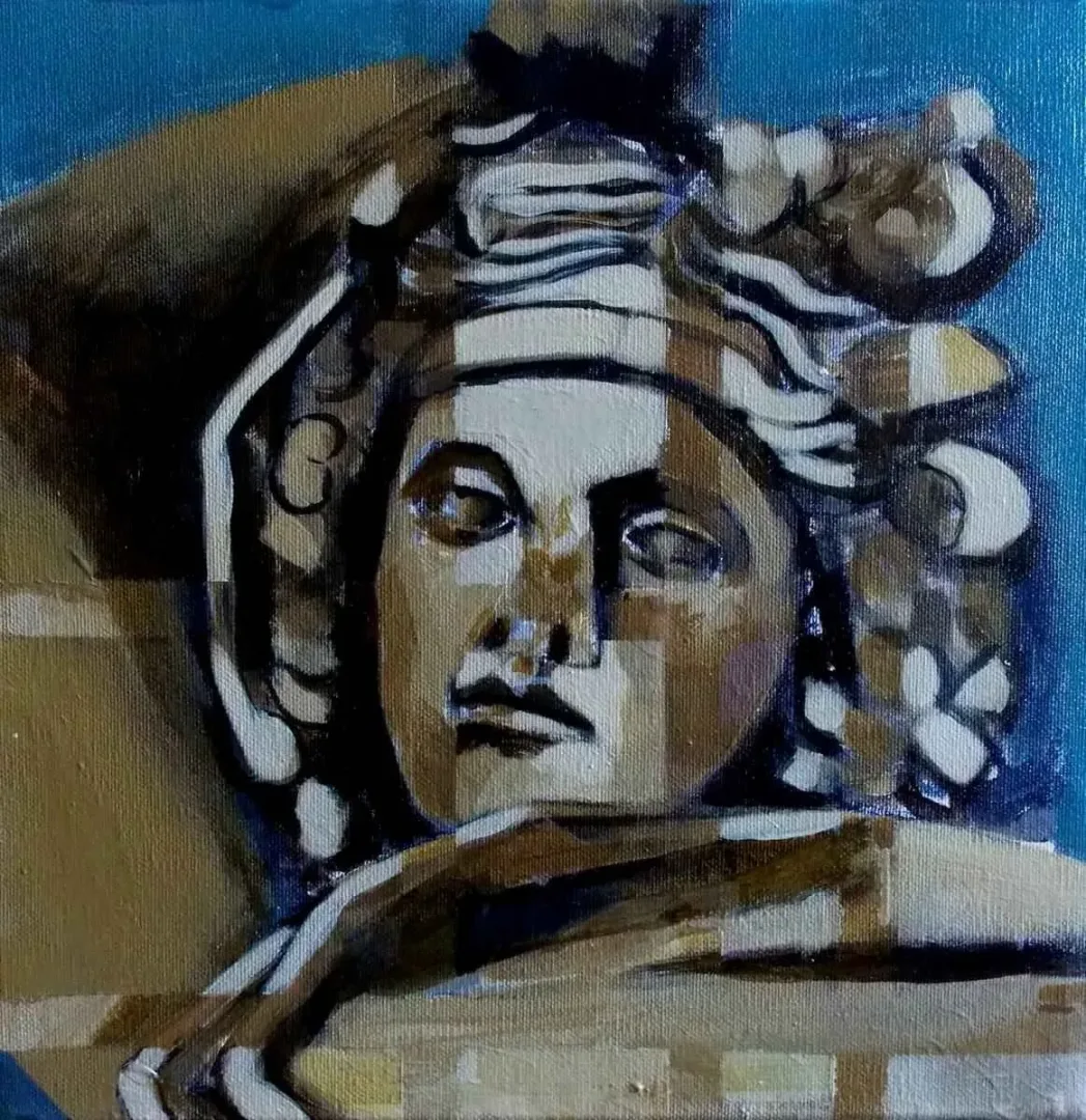 AHMET UZUNER — “isimsiz”, 2015 "isimsiz" eseri AHMET UZUNER tarafından 2015 yılında 25x25 cm ölçülerinde Tuval üzeri akrilik boya tekniği ile yapılmıştır.