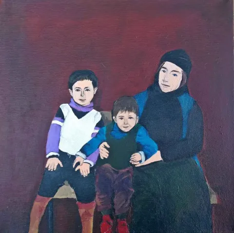 "isimsiz" eseri ARZU ARSLAN tarafından 2015 yılında 25x25 cm ölçülerinde Tuval üzeri yağlı boya tekniği ile yapılmıştır.