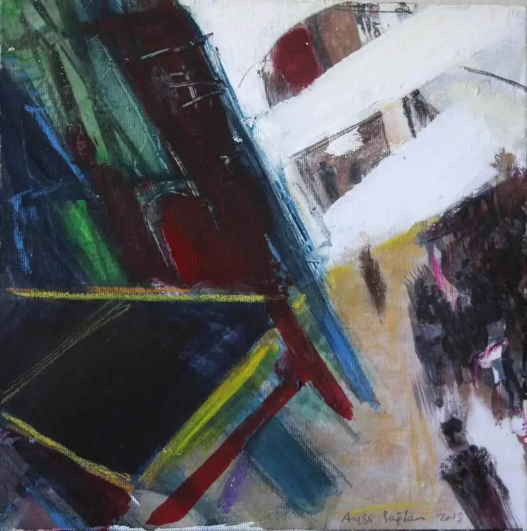 AYŞE SAĞLAM YÜCE — “isimsiz”, 2015 "isimsiz" eseri AYŞE SAĞLAM YÜCE tarafından 2015 yılında 25x25 cm ölçülerinde Tuval üzeri yağlı boya tekniği ile yapılmıştır.
