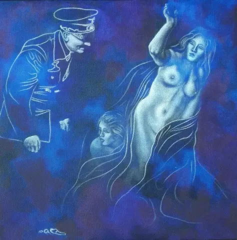 "isimsiz" eseri BERİL KILIÇ tarafından 2015 yılında 25x25 cm ölçülerinde Tuval üzeri yağlı boya tekniği ile yapılmıştır.