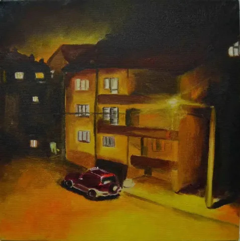 "isimsiz" eseri ELİF ÖZDEMİR tarafından 2015 yılında 25x25 cm ölçülerinde Tuval üzeri yağlı boya tekniği ile yapılmıştır.