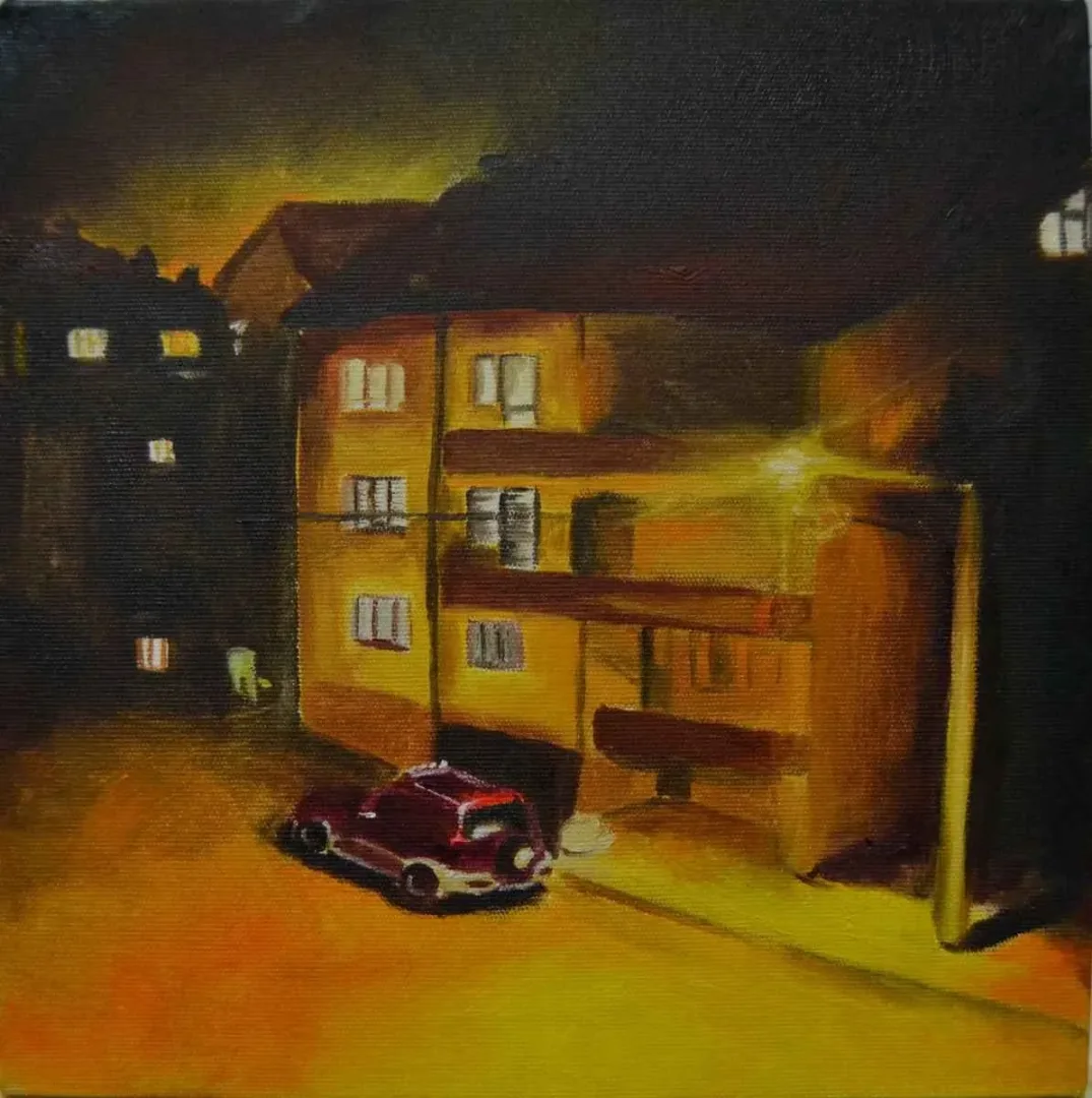 ELİF ÖZDEMİR — “isimsiz”, 2015 "isimsiz" eseri ELİF ÖZDEMİR tarafından 2015 yılında 25x25 cm ölçülerinde Tuval üzeri yağlı boya tekniği ile yapılmıştır.