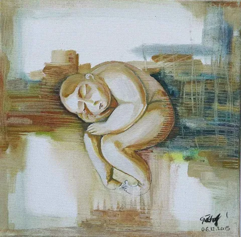 GÖKHAN CIVIK — “isimsiz”, 2015 "isimsiz" eseri GÖKHAN CIVIK tarafından 2015 yılında 25x25 cm ölçülerinde Tuval üzeri yağlı boya tekniği ile yapılmıştır.