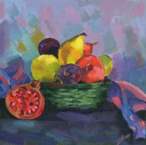 "isimsiz" eseri GÜLSER AKTAN tarafından 2015 yılında 25x25 cm ölçülerinde Tuval üzeri yağlı boya tekniği ile yapılmıştır.