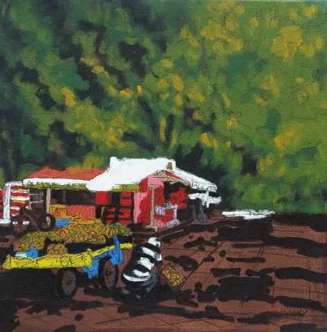 "isimsiz" eseri GÜLŞAH ÇALHAN tarafından 2015 yılında 25x25 cm ölçülerinde Tuval üzeri akrilik boya tekniği ile yapılmıştır.