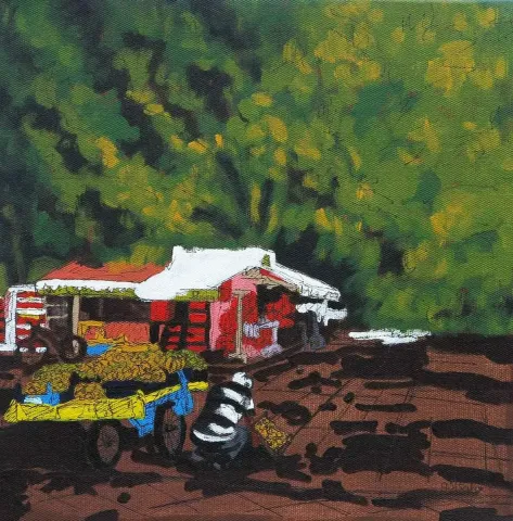 "isimsiz" eseri GÜLŞAH ÇALHAN tarafından 2015 yılında 25x25 cm ölçülerinde Tuval üzeri akrilik boya tekniği ile yapılmıştır.