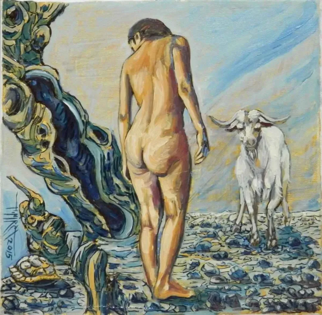 yakınlaştır "isimsiz" eseri HASAN MİRZA tarafından 2015 yılında 25x25 cm ölçülerinde Tuval üzeri akrilik boya tekniği ile yapılmıştır.