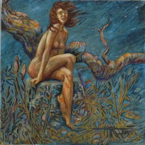 HASAN MİRZA — “isimsiz”, 2015 "isimsiz" eseri HASAN MİRZA tarafından 2015 yılında 25x25 cm ölçülerinde Tuval üzeri akrilik boya tekniği ile yapılmıştır.