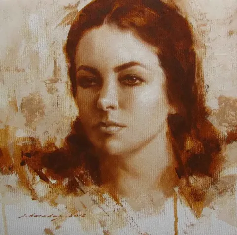 FATİH KARAKAŞ — “Liz”, 2015 "Liz" eseri FATİH KARAKAŞ tarafından 2015 yılında 25x25 cm ölçülerinde Tuval üzeri yağlı boya tekniği ile yapılmıştır.