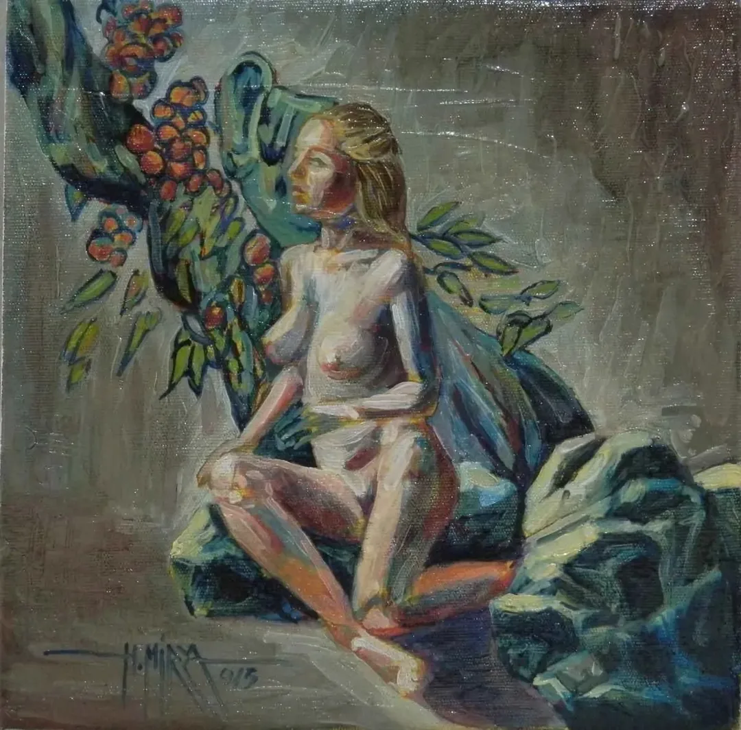 "isimsiz" eseri HASAN MİRZA tarafından 2015 yılında 25x25 cm ölçülerinde Tuval üzeri akrilik boya tekniği ile yapılmıştır.
