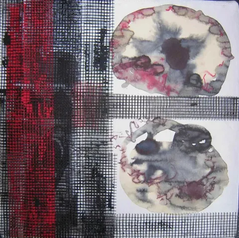 HATİCE DOĞAN — “isimsiz”, 2015 "isimsiz" eseri HATİCE DOĞAN tarafından 2015 yılında 25x25 cm ölçülerinde Tuval üzeri karışık teknik tekniği ile yapılmıştır.