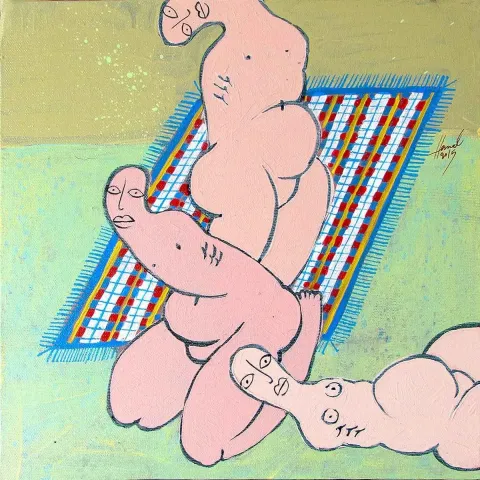 HEMAD JAVADZADE — “isimsiz”, 2015 "isimsiz" eseri HEMAD JAVADZADE tarafından 2015 yılında 25x25 cm ölçülerinde Tuval üzeri akrilik boya tekniği ile yapılmıştır.