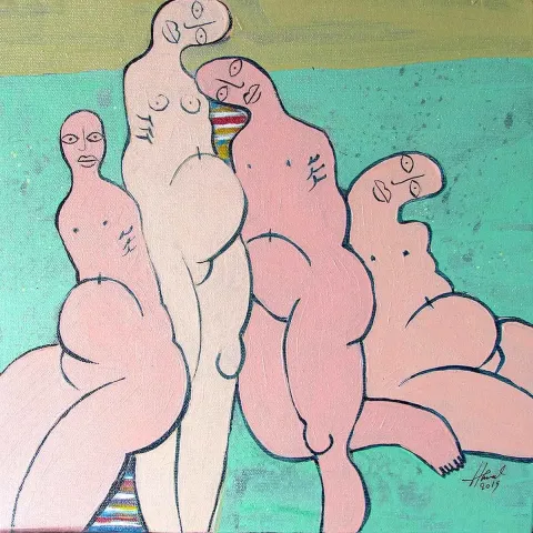 HEMAD JAVADZADE — “isimsiz”, 2015 "isimsiz" eseri HEMAD JAVADZADE tarafından 2015 yılında 25x25 cm ölçülerinde Tuval üzeri akrilik boya tekniği ile yapılmıştır.