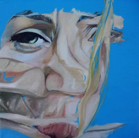 "isimsiz" eseri MERVE OYMAN tarafından 2015 yılında 25x25 cm ölçülerinde Tuval üzeri akrilik boya tekniği ile yapılmıştır.