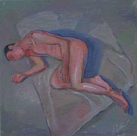 "isimsiz" eseri MUHTAR MUHTAR tarafından 2015 yılında 25x25 cm ölçülerinde Tuval üzeri yağlı boya tekniği ile yapılmıştır.