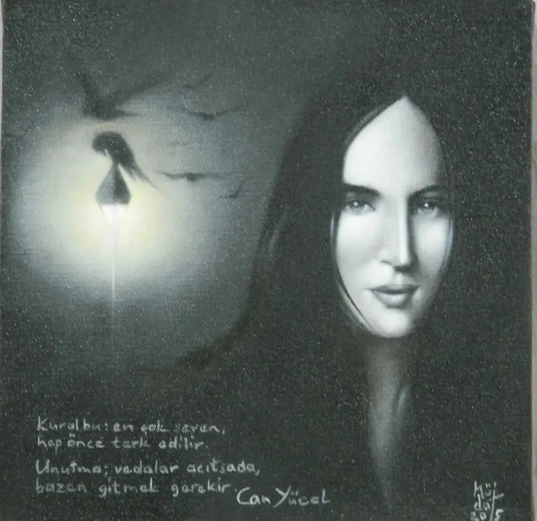 MÜJDAT BAYBURTLUGİL — “isimsiz”, 2015 "isimsiz" eseri MÜJDAT BAYBURTLUGİL tarafından 2015 yılında 25x25 cm ölçülerinde Tuval üzeri yağlı boya tekniği ile yapılmıştır.