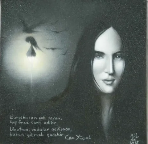 MÜJDAT BAYBURTLUGİL — “isimsiz”, 2015 "isimsiz" eseri MÜJDAT BAYBURTLUGİL tarafından 2015 yılında 25x25 cm ölçülerinde Tuval üzeri yağlı boya tekniği ile yapılmıştır.