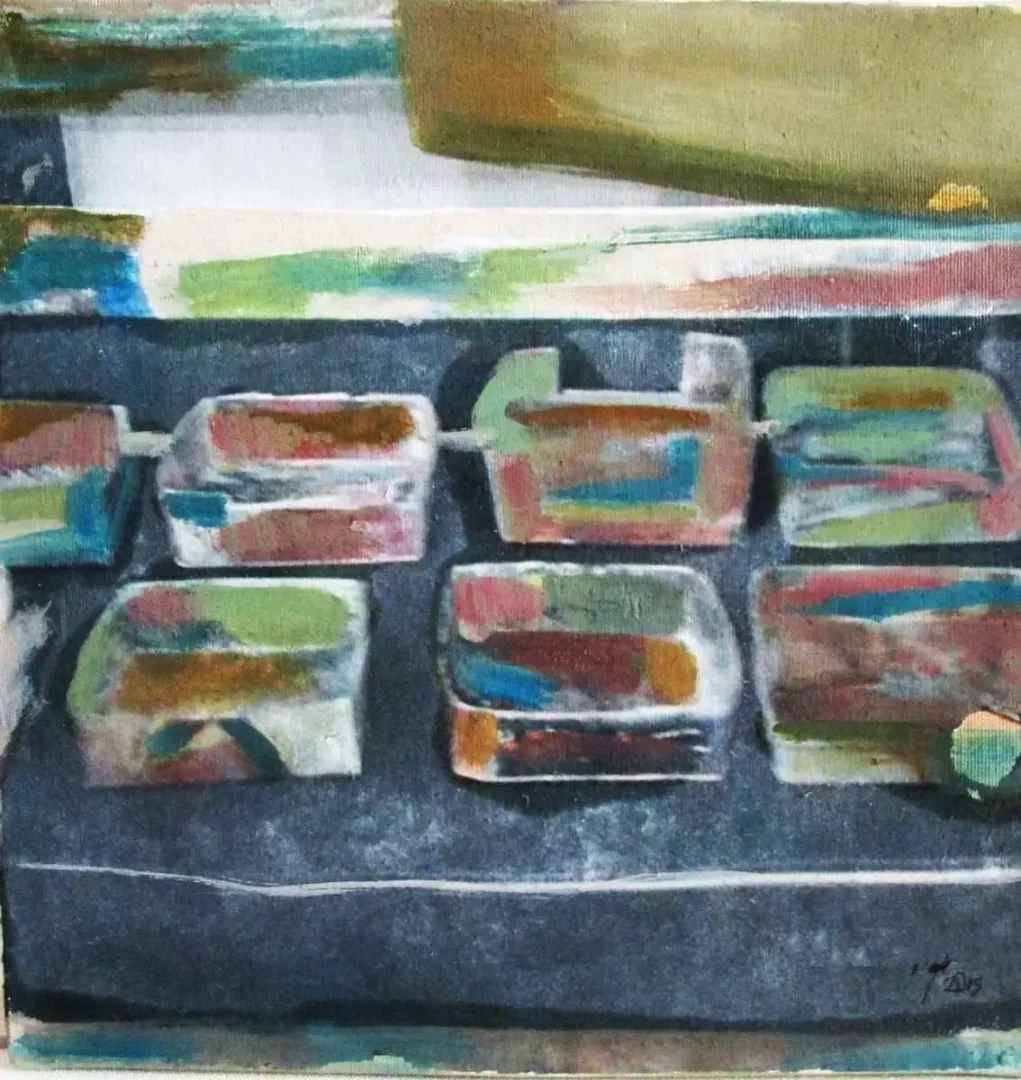 MÜSEBBİH FINDIK — “isimsiz”, 2015 "isimsiz" eseri MÜSEBBİH FINDIK tarafından 2015 yılında 25x25 cm ölçülerinde Tuval üzeri yağlı boya tekniği ile yapılmıştır.