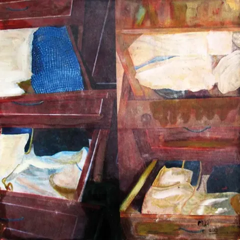 MÜSEBBİH FINDIK — “isimsiz”, 2015 "isimsiz" eseri MÜSEBBİH FINDIK tarafından 2015 yılında 25x25 cm ölçülerinde Tuval üzeri yağlı boya tekniği ile yapılmıştır.