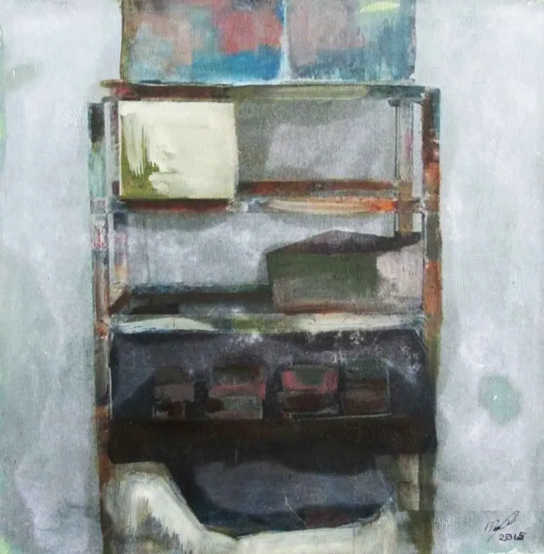 MÜSEBBİH FINDIK — “isimsiz”, 2015 "isimsiz" eseri MÜSEBBİH FINDIK tarafından 2015 yılında 25x25 cm ölçülerinde Tuval üzeri yağlı boya tekniği ile yapılmıştır.