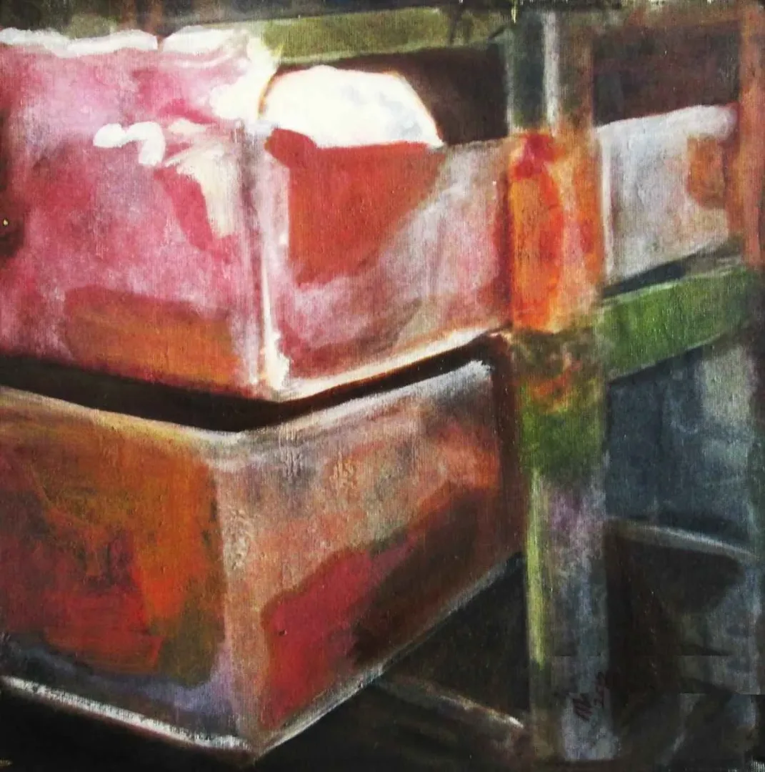 MÜSEBBİH FINDIK — “isimsiz”, 2015 "isimsiz" eseri MÜSEBBİH FINDIK tarafından 2015 yılında 25x25 cm ölçülerinde Tuval üzeri yağlı boya tekniği ile yapılmıştır.